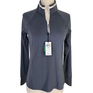 NWT RLX Ralph Lauren Golf 1/4 Zip Longsleeve Pullover Top Activewear Gray Sz XS